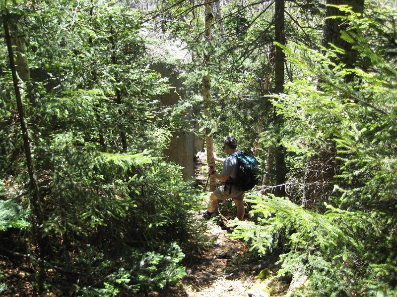 SqLedge (8).JPG - Tim heading down the trail.